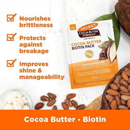 Palmer's Cocoa Butter & Biotin Length Retention Biotin Pack  (2.1 0z) - Pack of 5