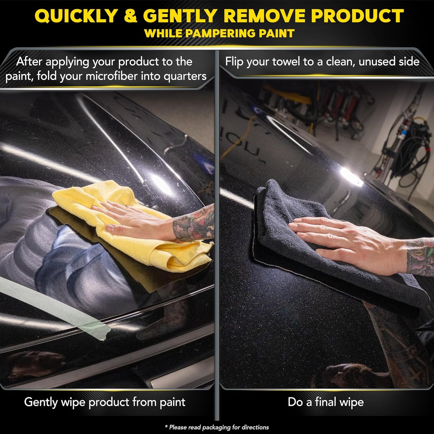 Meguiar's Supreme Shine Mikroveselhanddoeke vir Motors, Ultra-Plush Motor Mikroveselhanddoekstel
