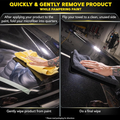 Meguiar's Supreme Shine Mikroveselhanddoeke vir Motors, Ultra-Plush Motor Mikroveselhanddoekstel