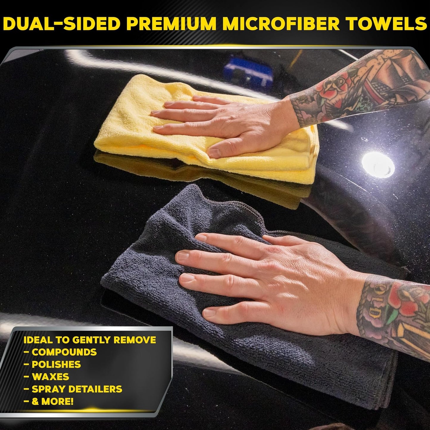 Meguiar's Supreme Shine Mikroveselhanddoeke vir Motors, Ultra-Plush Motor Mikroveselhanddoekstel