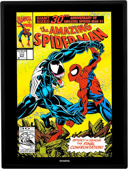 FANDROP Spider-Man VS. Venom, Displayable Diorama, Artifacts & Scene Marker - Elite Display to Enhance Any Spider-Man Collection