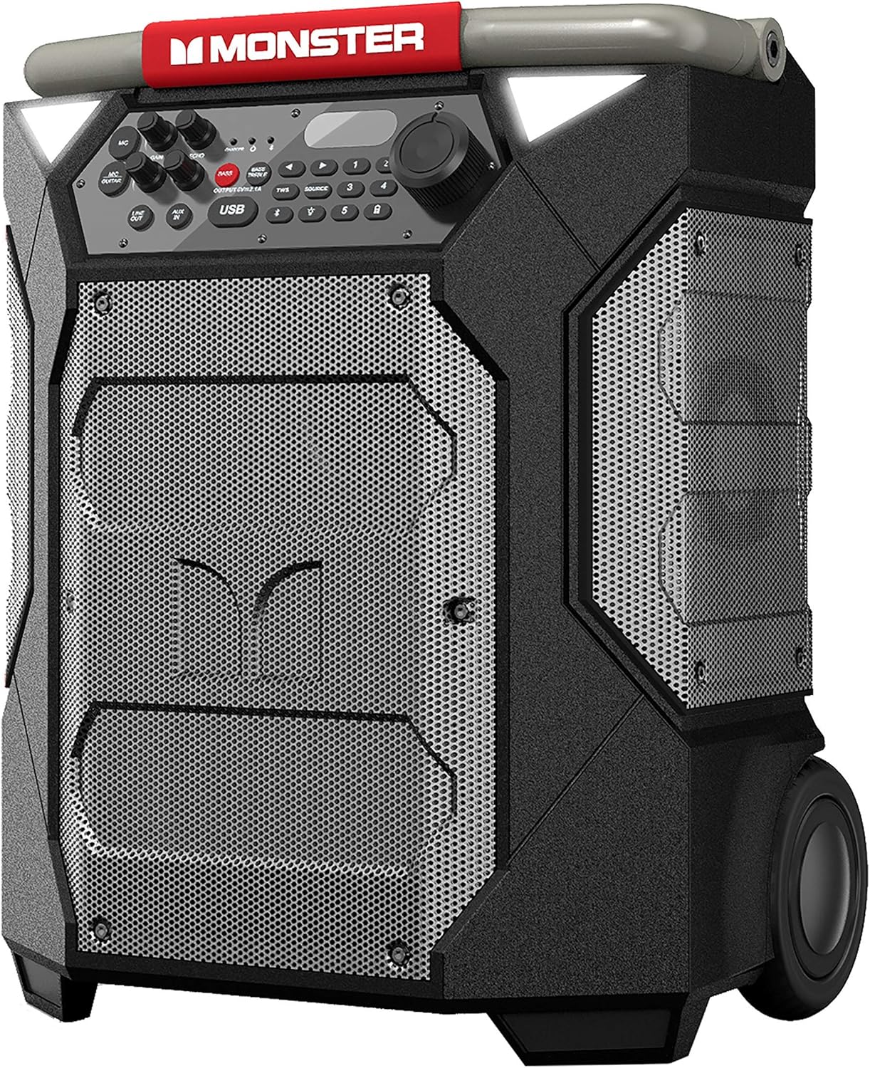 New Monster Rockin’ Roller 270 Indoor/Outdoor Portable Bluetooth Speaker | up to 200W of 270 Degree Sound & up to 100 Hours of Playtime