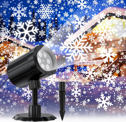 Kersfeesversierings Dinamiese IP65 Waterdigte Sneeuvlokkie Projektor