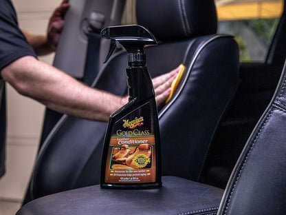 Meguiar's Gold Class Leersproei - Premium Motorleerversorger - Beskerm Jou Motor se Sitplekke teen Kraking, Vervaging en Uitdroging - Hou Dit Nuut Lyk en Voel, 16 Oz