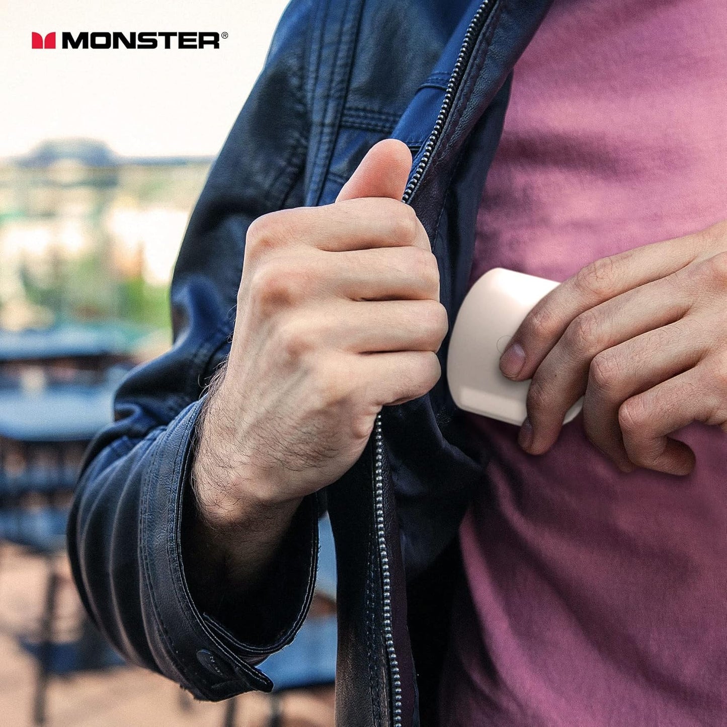 Monster Verse True Wireless Earbuds with Charging Case, Bluetooth 5.0 in-Ear Stereo Headphones, Built-in Mic for Clear Calls, USB-C Quick Charge (White)