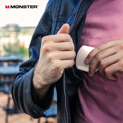 Monster Verse True Wireless Earbuds with Charging Case, Bluetooth 5.0 in-Ear Stereo Headphones, Built-in Mic for Clear Calls, USB-C Quick Charge (White)