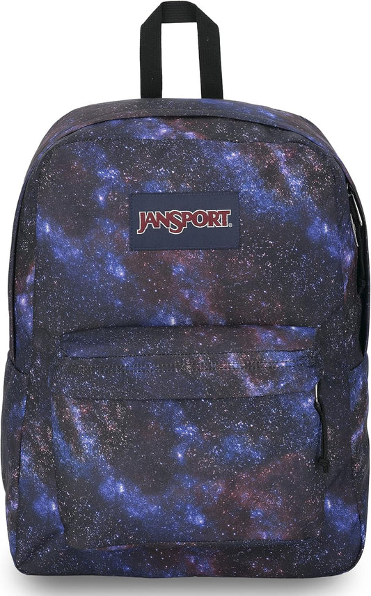 JanSport SuperBreak One Rugsakke - Duursame, Liggewig Sak met 1 Hoofkompartement, Voorste Nutssak met Ingeboude Organiseerder - Premium Rugsak, Night Sky