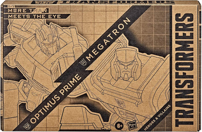 Transformers Toys Heroes and Villains Optimus Prime and Megatron 2-Pack Action Figures - for Kids Ages 6 and Up, 7-inch (Amazon Exclusive)