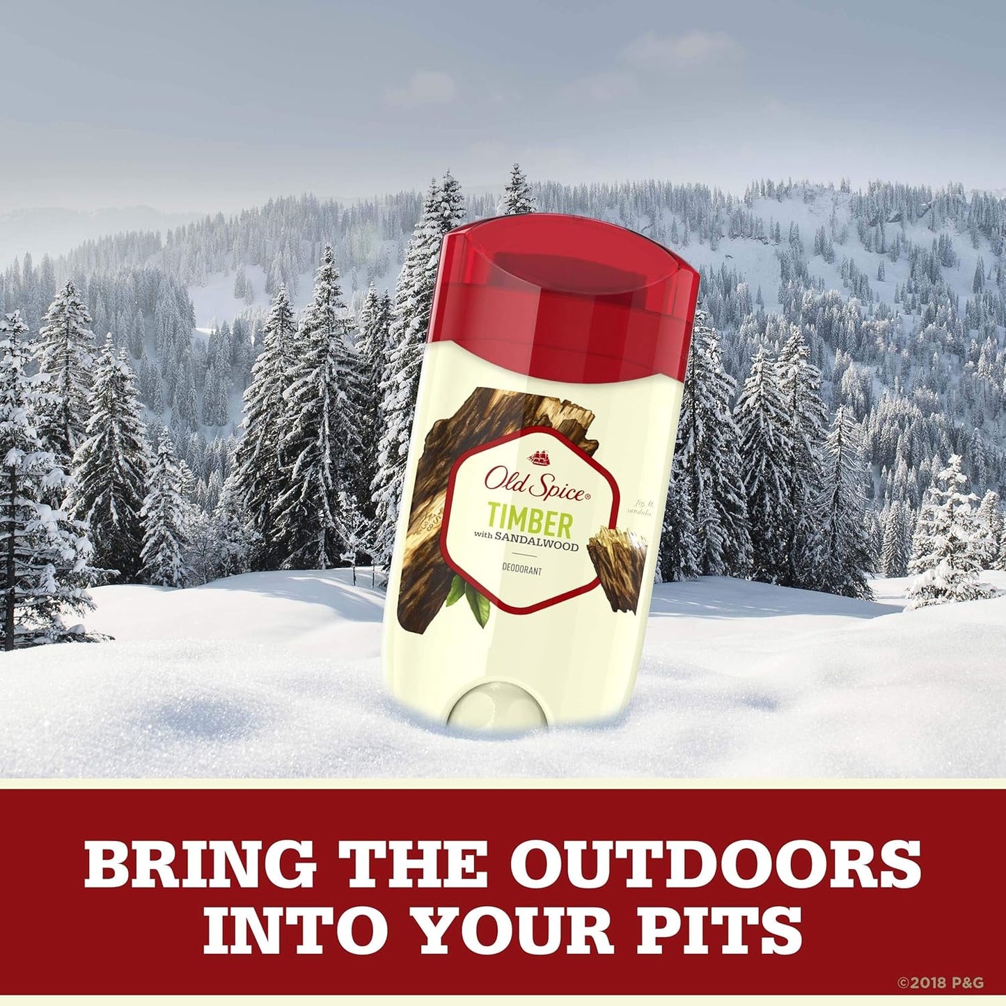 Old Spice Aluminum Free Deodorant for Men, Timber with Sandalwood Scent (Pack of 3)
