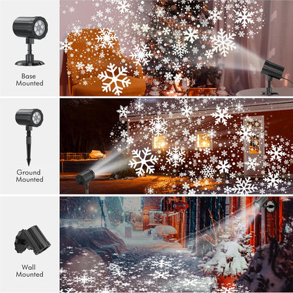 Kersfeesversierings Dinamiese IP65 Waterdigte Sneeuvlokkie Projektor