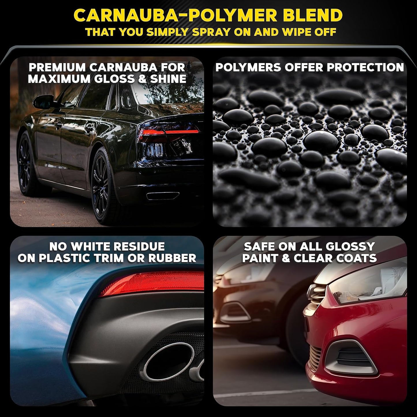 Meguiar's Gold Class Carnauba Quik Wax, Spesiale Mengsel vir Rykheid en Glans (473 ml)