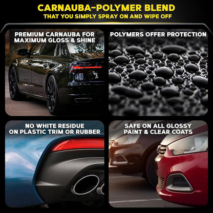 Meguiar's Gold Class Carnauba Quik Wax, Spesiale Mengsel vir Rykheid en Glans (473 ml)