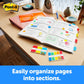 Post-it Tabs, 1 in Solid, Aqua, Yellow, Pink, Red, Green, Orange, 6/Color, 36/Dispenser (Pack of 2)