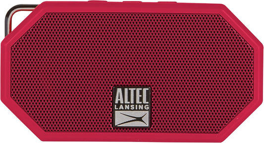 Altec Lansing Mini H2O - Waterdigte Bluetooth-luidspreker, IP67-gesertifiseer en dryf in water, kompakte en draagbare luidspreker vir stap, kamp, swembad en strand, rooi