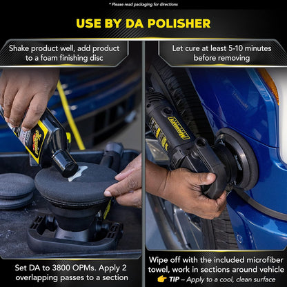 Meguiar's Ultimate Liquid Wax Formule vir Duursame Beskerming wat Skyn, Premium Handdoek en Aanwendingskussing Motorbykomstighede (16 Oz)