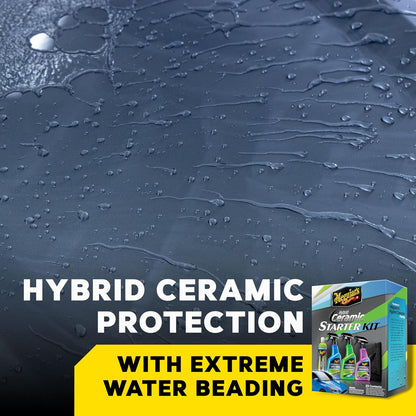 Meguiar’s Hybrid Ceramic-aanvangerspakket – Premium motorversorgingspakket sluit motorwas en -was, motorwas, spuitpoleermiddel en bandglansmiddel in