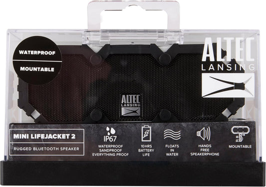 Altec Lansing Mini LifeJacket 2 - IP67 Waterdigte Drywende Bluetooth-luidspreker Vir Swembad En Reis, Skokvaste en Sneeuvaste Draagbare Luidspreker Vir Buitelug, 30vt Reikwydte en 10 Uur Speeltyd