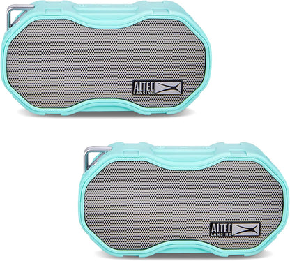 Altec Lansing Baby Boom XL - Waterdigte Bluetooth-luidspreker, Draadlose en Draagbare Luidspreker vir Reis- en Buiteluggebruik, Diep Bas en Harde Klank, 2 Pak, Munt