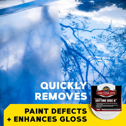 Meguiar's DA 6” Mikrovesel Sny Skyfblokke Versoenbaar met 'n DA Poleerder vir Kar Detailering (2 Pak)