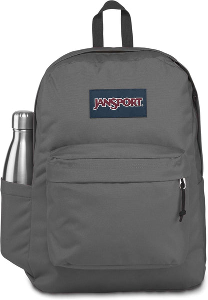 JanSport SuperBreak One Backpacks - Durable, Lightweight Bag with 1 Main Compartment, Front Utility Pocket with Built-in Organizer - Premium Backpack, Deep Grey