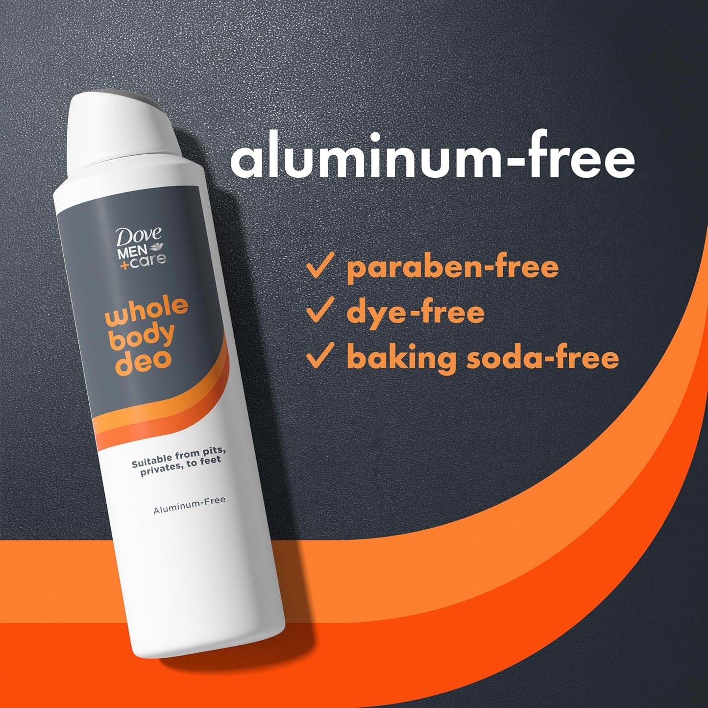 Dove Men Whole Body Deo Aluminum-Free Deodorant Spray Shea Butter + Cedar w/ Vitamin E (2CT)