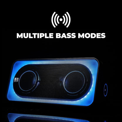 Altec Lansing Shockwave 200 Draadlose Partytjie Luidspreker 180W Bluetooth Luidspreker met 'n Langdurige 12 Uur Battery, Multi LED Partytjie Modes, Verskeie Basversterking Modes, Partytjie Sinkronisasie, AM/FM Radio