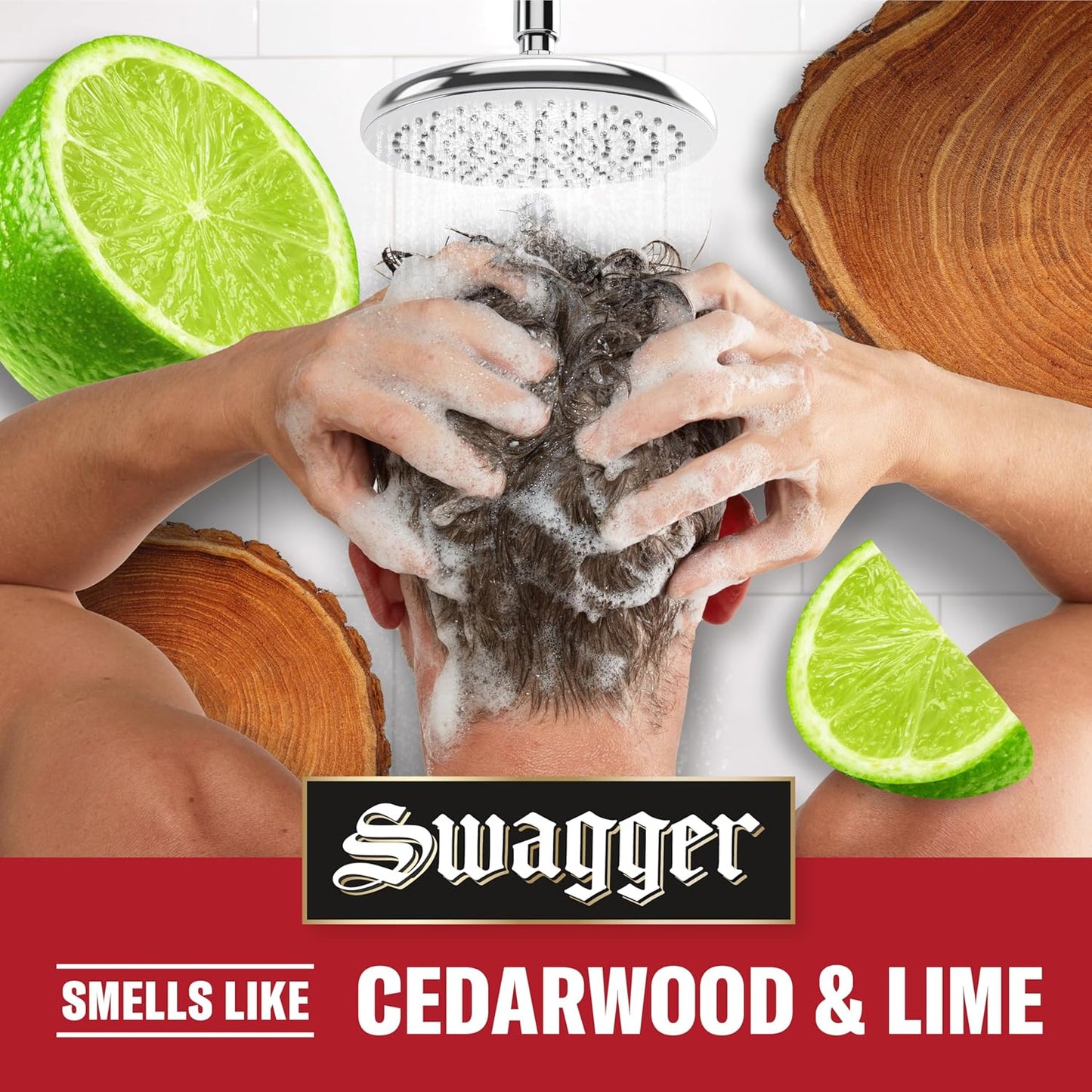 Old Spice Men's 2-in-1 Shampoo and Conditioner - Swagger, Cedarwood Lime Scent 21.9 Fl Oz/ea (2PK)