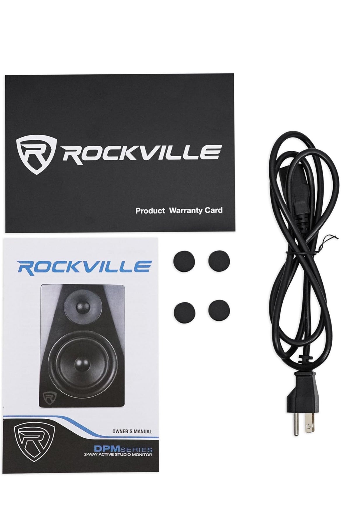 Rockville 2-Way 150W White Active/Powered Studio Monitor Speaker, 5.25" (DPM5W)