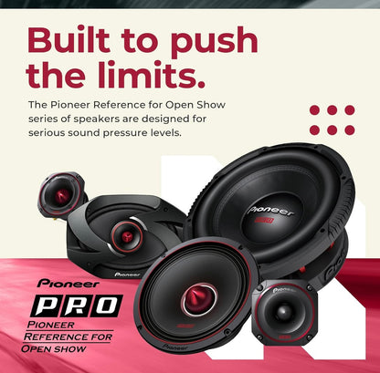 Pioneer TS-B401PRO, Motorluidsprekers, Volreeks, Duidelike Klankgehalte, Maklike Installasie en Verbeterde Bassweergawe, 4 duim Luidsprekers