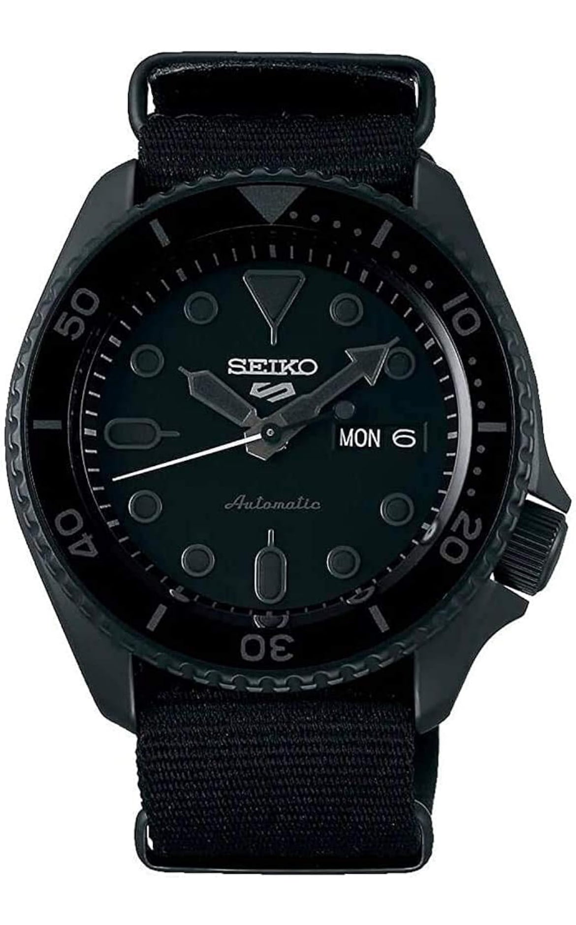 SEIKO SRPD79 Sports 5 Manshorlosie Swart 42.5mm Vlekvrye Staal