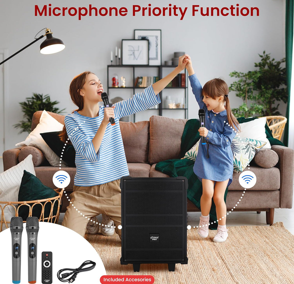 Draagbare 10" Koordlose Bluetooth Luidsprekerstelsel - Ingeboude Herlaaibare Battery, Koordlose Mikrofoon, USB/Mikro SD/FM - 600 Watt FM Radio met Digitale LED Skerm