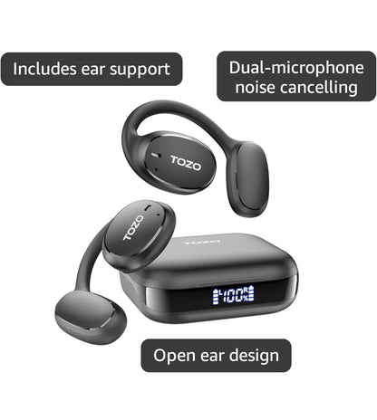 Open Ear Earbuds Bluetooth, AI Translation w/ Real-Time 100+ Languages Translation - Black
