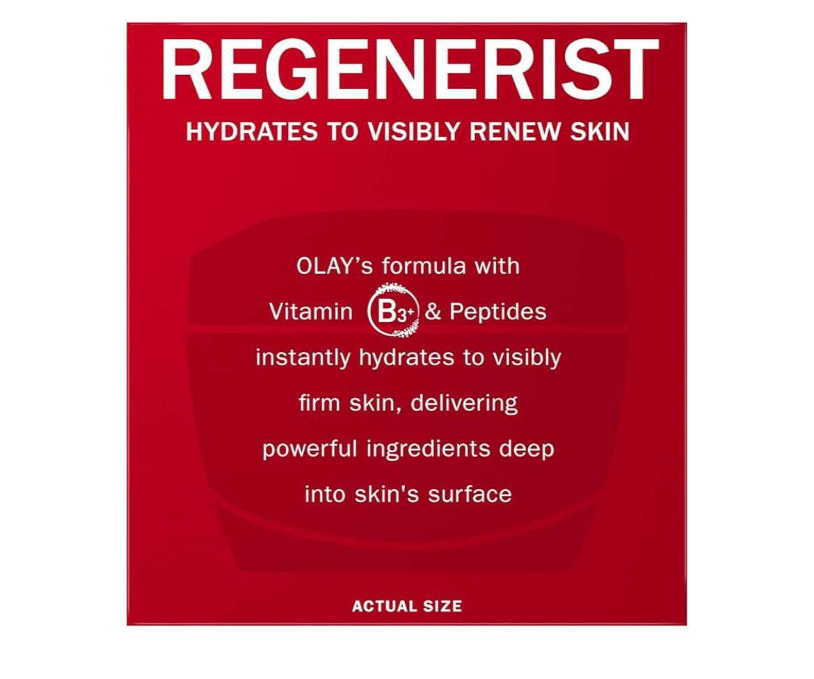Olay Gesigbevogtiger, Regenerist Micro-Sculpting Room Velversorging (1.7 oz) & Proefgrootte Vitamien C-Reinigingsmelts, Watergeaktiveerde Gesigwas (12 ct)