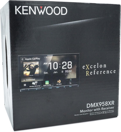 KENWOOD EXCELON Reference 6.8" Volle HD Kapasitiewe Raakskerm Motorstereo-ontvanger, Draadlose Apple CarPlay/Android Auto, Bluetooth, AM/FM HD Radio, MP3-speler, USB-poort, Dubbel DIN, SiriusXM