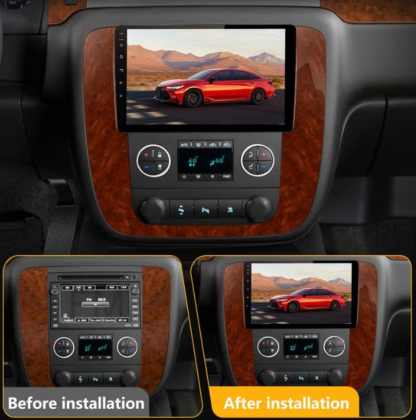 9" Head unit Wireless Carplay Android Auto Car Radio for GMC Yukon Chevrolet Chevy Silverado Tahoe Suburban 2007-2013