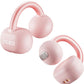 Open Ear Clip Earbuds, Lightweight Comfort 40H Play BT w/ Smart Digital Display - Pink