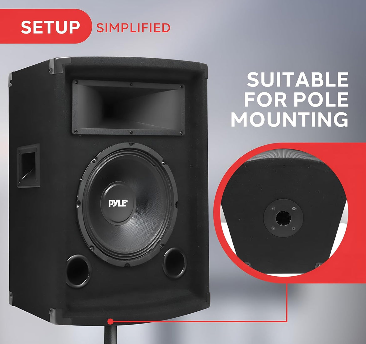PRO 500Watt Buite Klankstelsel Voertuig Stereo Luidsprekers met 10" Laefrekwensieluidspreker, 1.5" Kapton VC, Dubbele Tweeters, 4"x10" Super Horingsmiddeltoon, Oorkruisnetwerk