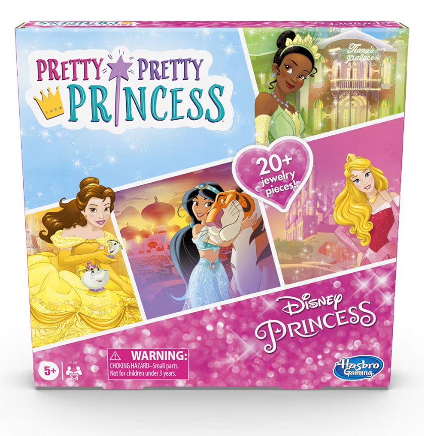 Hasbro Gaming Pretty Pretty Princess: Edition Board Game Featuring Disney Princesses, Jewelry Dress-Up Game for Kids
