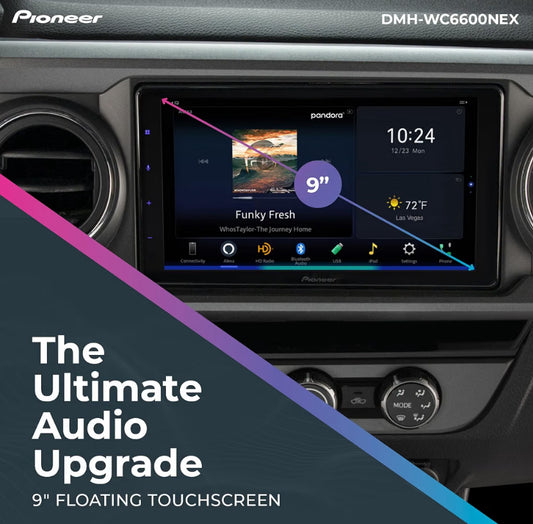 Pioneer 9" Capacitive Touchscreen Modular Chassis Car StereoDigital Multimedia Receiver, Wireless CarPlay & Android Auto, Amazon Alexa, Bluetooth, HD Radio, Backup Cam, Hi-Volt RCA