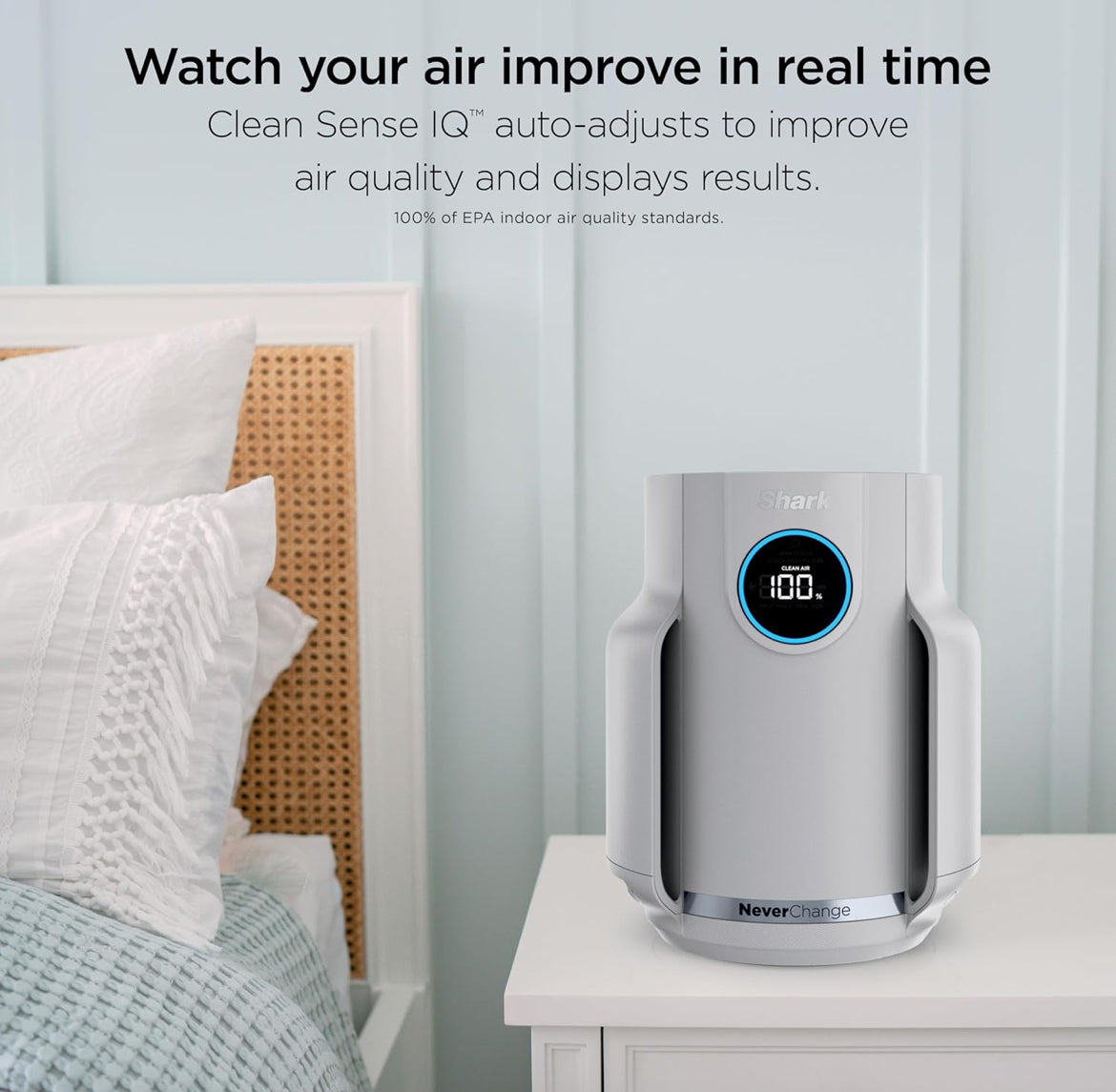 Shark NeverChange Air Purifier Compact Pro w/ Long-lasting Filtration Up to 250 sq. ft.