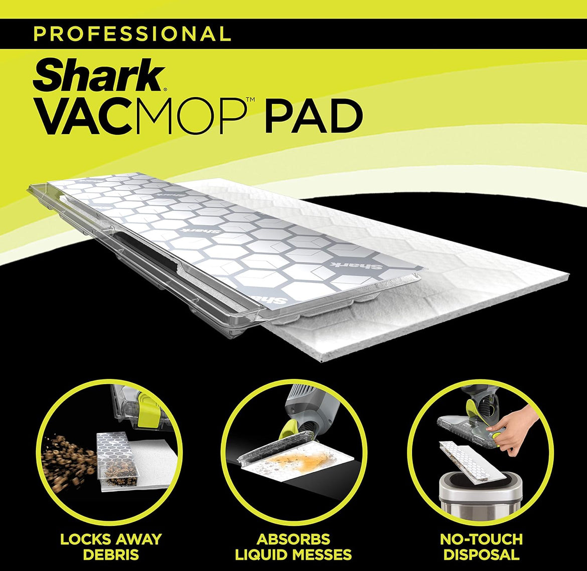 Shark VACMOP Disposable Hard Floor Pad Refills - (Pack of 3)