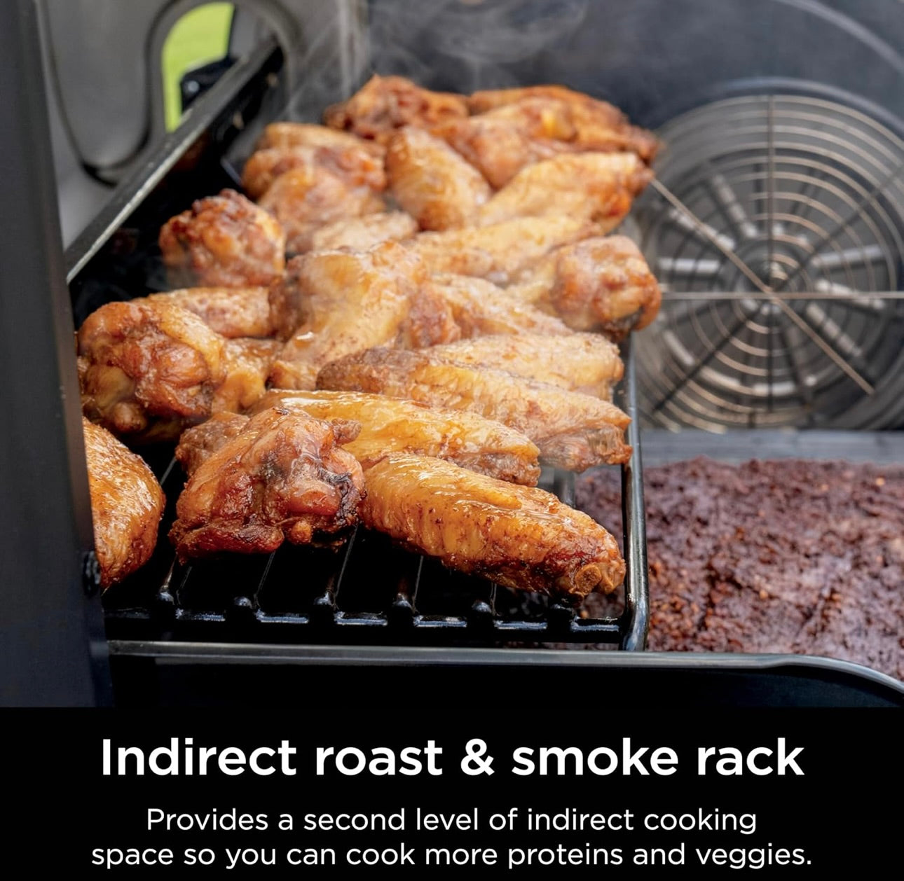 Ninja FlexFlame, Rooster en Roker, Elektriese en Propaanbraaier, Rooster, Braaier, 5-in-1 Kookstelsel, 3 Branders, Digitale Beheer, Buitekook, Bakplaat, Pizzamaker - Vlekvrye Staal (PG301)