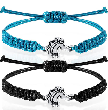 2 Stuks Perdeliefhebbers Ruiter Juweliersware Verstelbare Perdebedelarmbande vir Tienermeisies Seuns