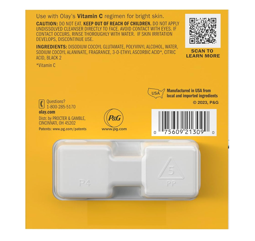 Olay Gesigbevogtiger, Regenerist Micro-Sculpting Room Velversorging (1.7 oz) & Proefgrootte Vitamien C-Reinigingsmelts, Watergeaktiveerde Gesigwas (12 ct)