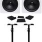 Rockville (2) DPM5W Dual Powered 5.25" 300w Active Studio Monitors+Stands+Pads