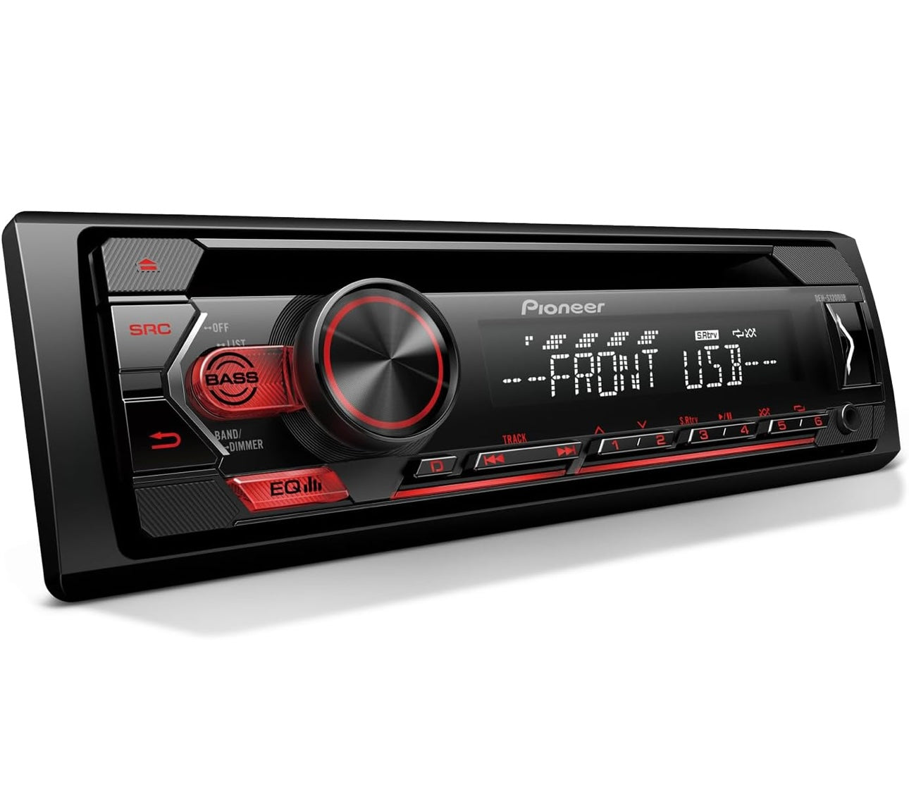 Pioneer DEH-S1200UB Enkel DIN CD-ontvanger met USB/AUX-insette, slegs Android-versoenbaarheid, In-Dash-toestellaai, 2-kanaal voorversterker-uitset