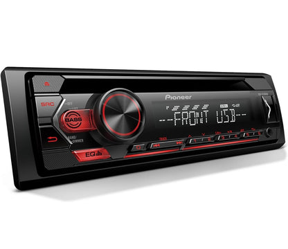 Pioneer DEH-S1200UB Enkel DIN CD-ontvanger met USB/AUX-insette, slegs Android-versoenbaarheid, In-Dash-toestellaai, 2-kanaal voorversterker-uitset