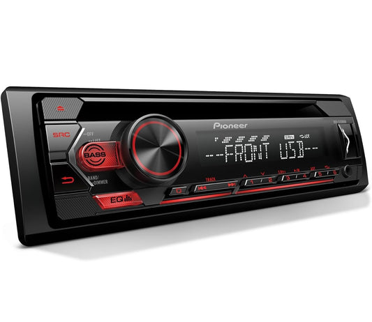 Pioneer DEH-S1200UB Enkel DIN CD-ontvanger met USB/AUX-insette, slegs Android-versoenbaarheid, In-Dash-toestellaai, 2-kanaal voorversterker-uitset