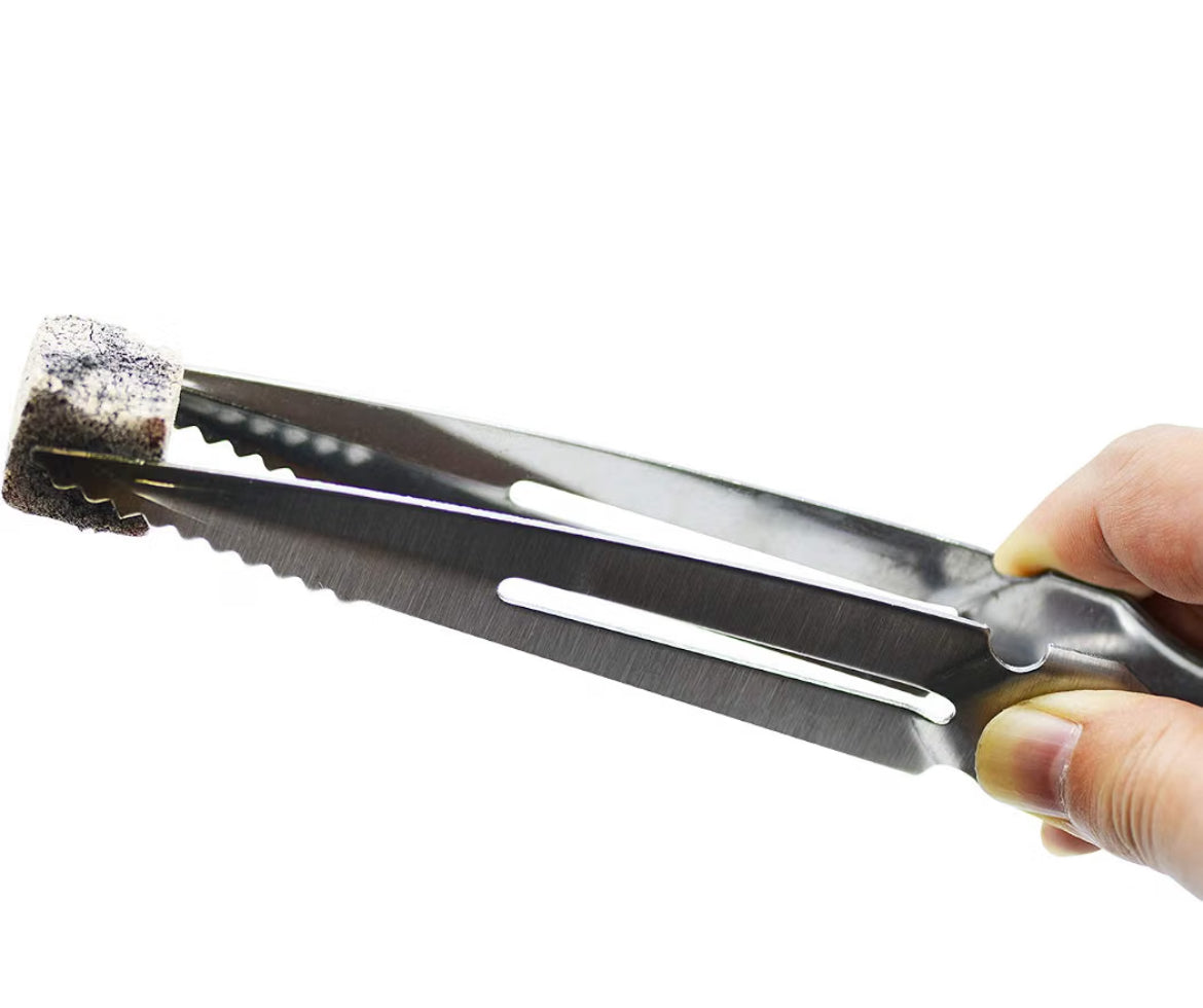 Hookah Charcoal Tongs - Thick Stainless Metal BBQ Kitchen Clips - 8.8" Long
Superior Polished Narguile Shisha Coals Tongs - Durable Heavy Duty Hookah Accessories - Good Handy (Chromium)