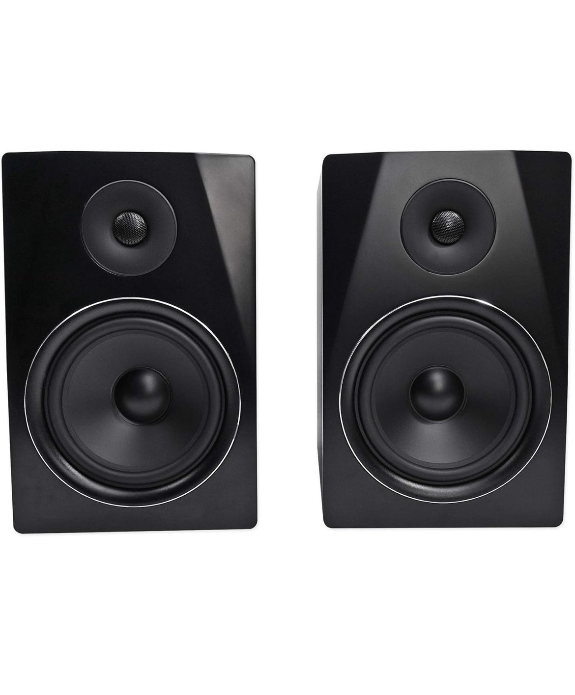 Rockville Pair APM8B 8" 2-Way 500 Watt Powered USB Studio Monitors+Stands+Pads